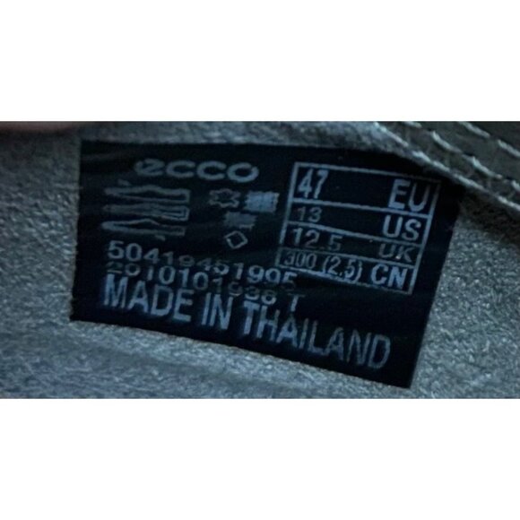 ECCO St.1 Lite Mens 13 Wild Dove Gray "YAK Leather" Mid Cut Sock Sneaker *READ - Picture 10 of 16